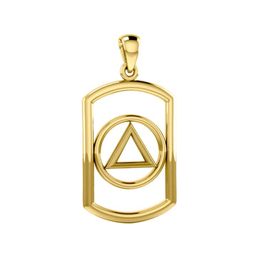 Recovery Solid Yellow Gold Pendant GPD6049